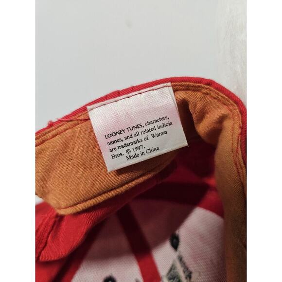 Vintage Looney Tunes Marvin Martian Snapback Hat 1997 Embroidered Red Black - Picture 8 of 8